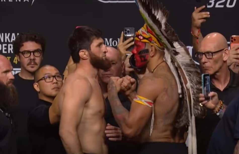 Ankalaev e Poatan se encaram antes do UFC 320 (Foto: Reprodução Youtube UFC)
