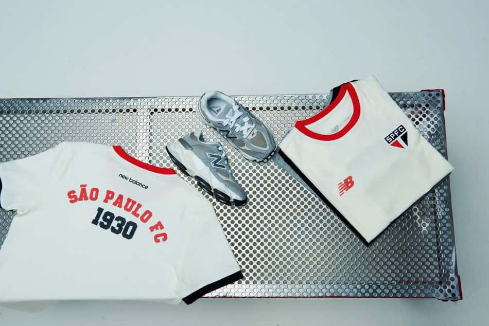 Essa é a primeira coleção infantil desenvolvida pela New Balance para o São Paulo (Foto: Divulgação)