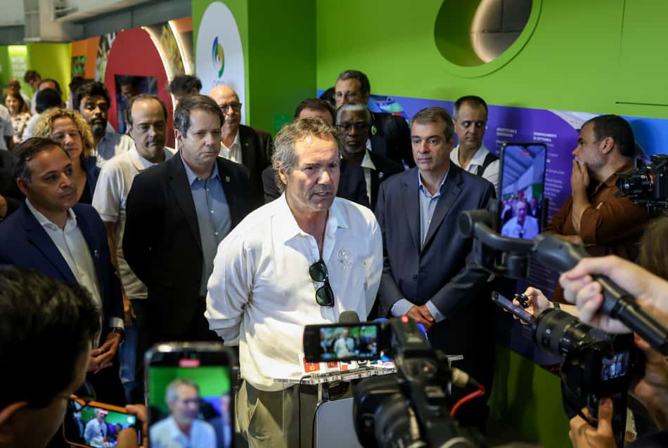 Neven Ilic, presidente da PanAm Sports, em coletiva de imprensa (Foto: Marlon Falcão / Candidatura Rio-Niterói 2031)