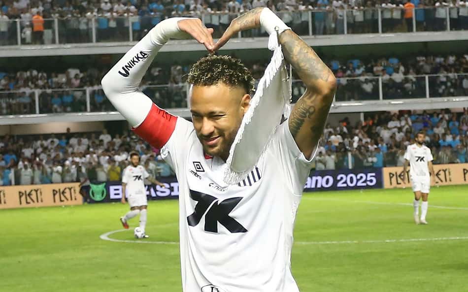 Neymar encerra jejum de mais de três meses sem marcar pelo Santos