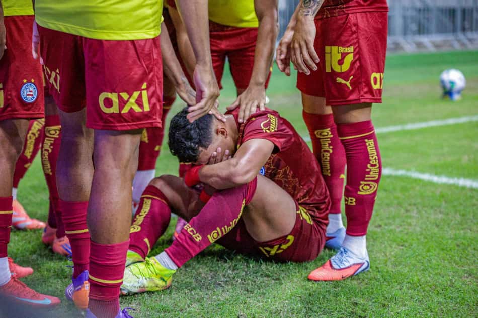 Erick Pulga se emociona ao marcar contra o Vasco. Jogador voltou recentemente de lesão (Foto: William Malta França/Photo Premium/Gazeta Press)
