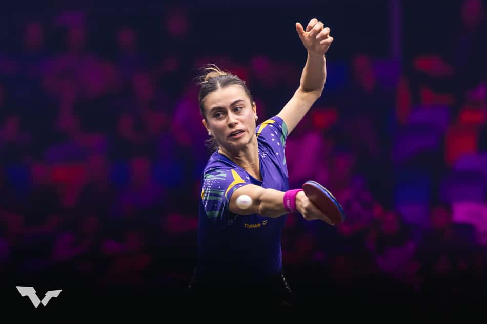 Bruna Takahashi no WTT de Montpellier 2025 (Foto: World Table Tenis)