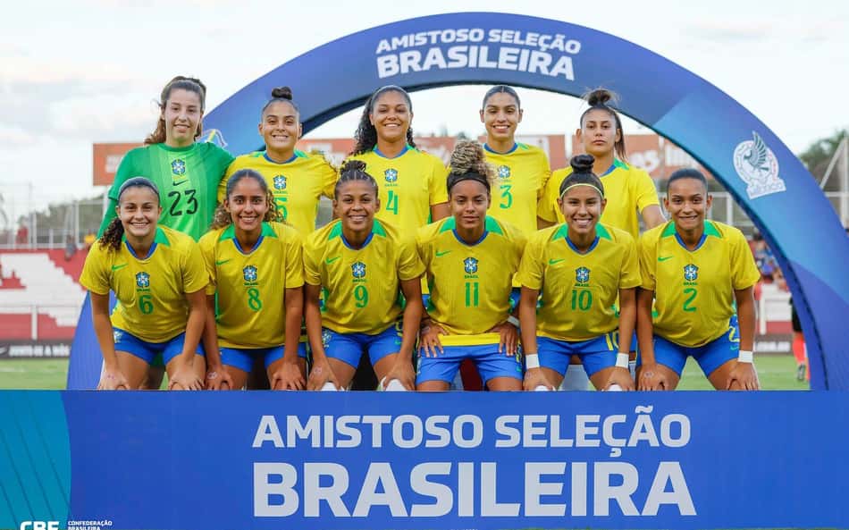 Seleção Brasileira sub-20 feminina em amistoso realizados em Goiânia. (Foto: Rafael Ribeiro/CBF)
