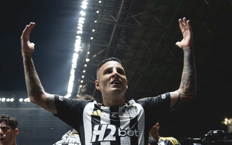 Arana marcou o primeiro gol do Atlético-MG na competição (Foto: Pedro Souza / Atlético)