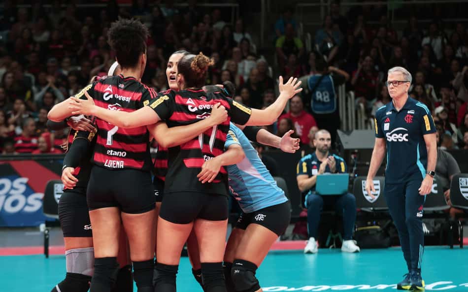 Flamengo vence Praia Clube no Maracanãzinho, pela Superliga (Foto: Mariana Sá/ Flamengo)