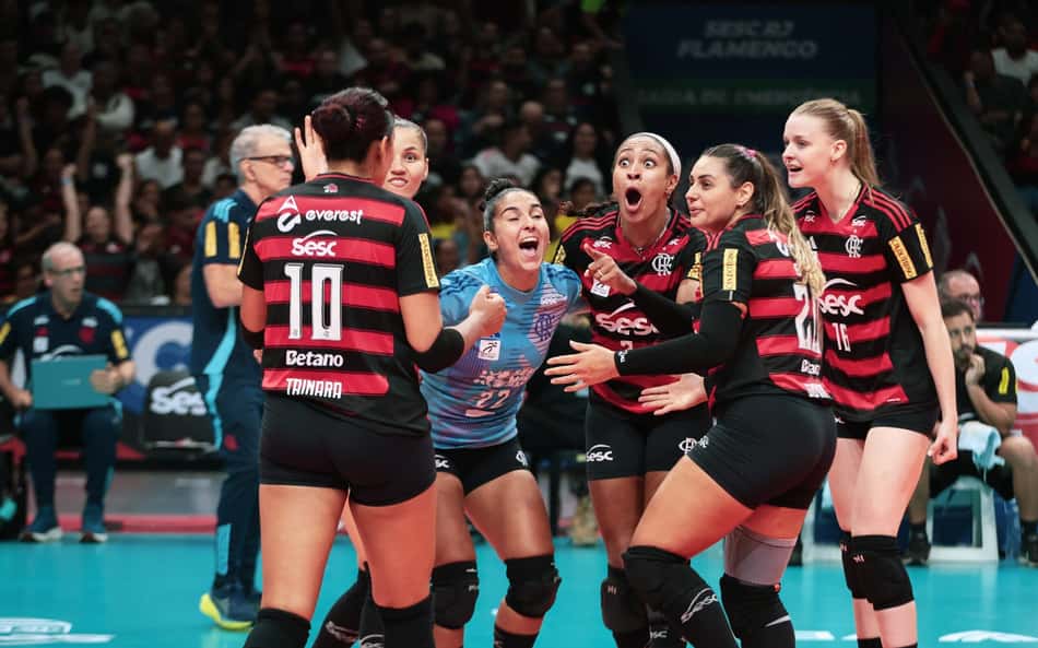 Flamengo vence Praia Clube no Maracanãzinho, pela Superliga (Foto: Mariana Sá/ Flamengo)