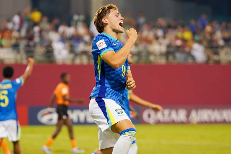 Dell, atacante do Bahia, é o artilheiro da Seleção Brasileira Sub-17 no Mundial da categoria