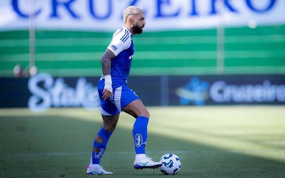 Atacante Gabigol, do Cruzeiro, em jogo contra o Juventude (Foto: Lucas Bubols/Cruzeiro)