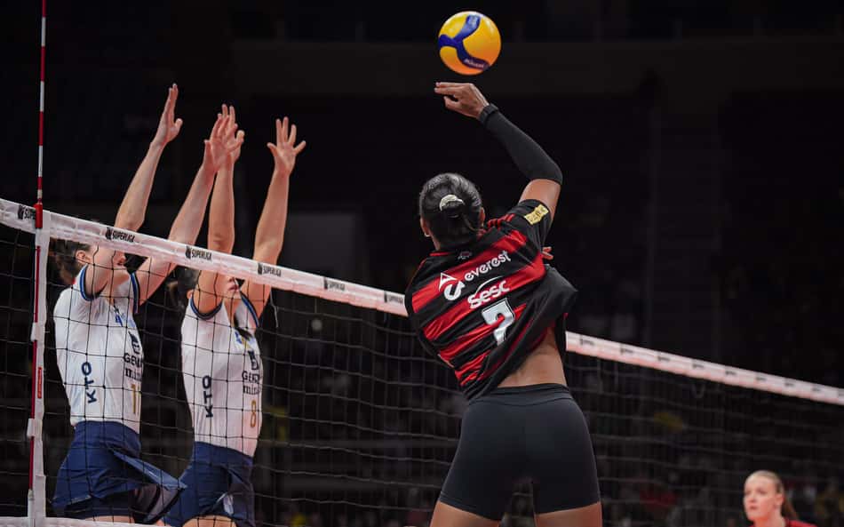 Flamengo x Minas na Superliga Feminina 25/26 (Foto: Paula Reis/ Flamengo)