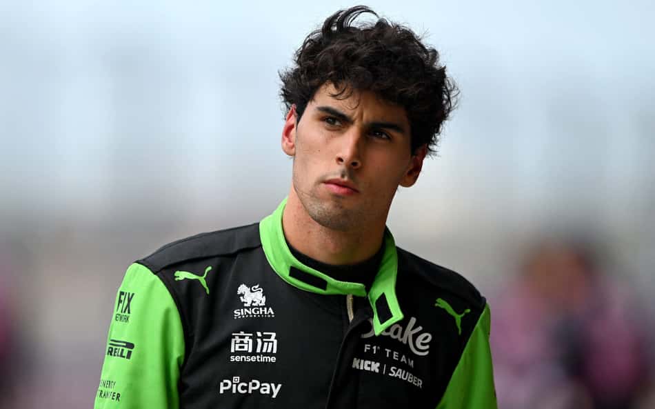 Gabriel Bortoleto, da Sauber, em GP dos Estados Unidos na F1 2025 (Foto: Rudy Carezzevoli/Getty Images/AFP)