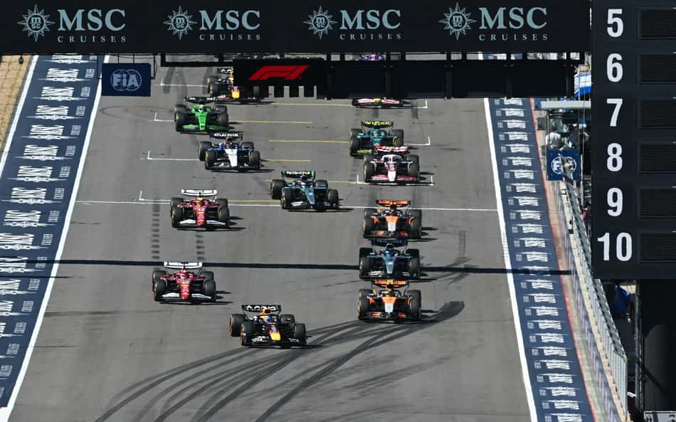 Largada do GP dos EUA de Fórmula 1 (Foto: Ronaldo Schemidt / AFP)
