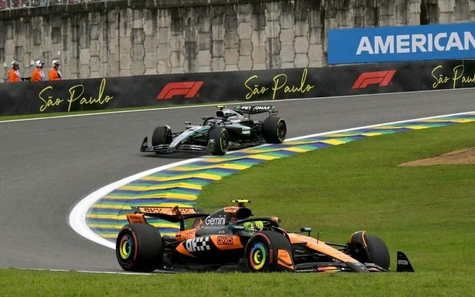 Lando Norris na corrida sprint do GP do Brasil (Foto: Nelson Almeida/ AFP)