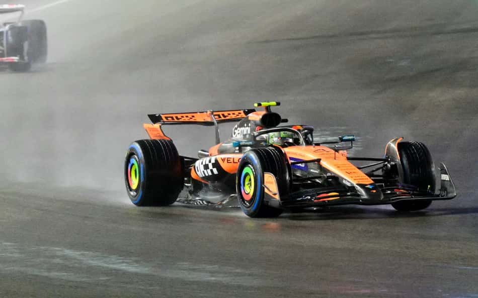 Lando Norris na classificação do GP de Las Vegas (Foto: Frederic J. Brown / AFP)