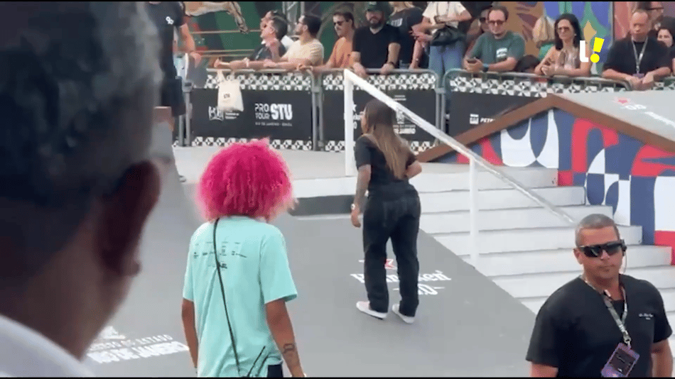 Pâmela Rosa cai no STU Pro Tour do Rio (Foto: Kauhan Fiaux / Lance!)