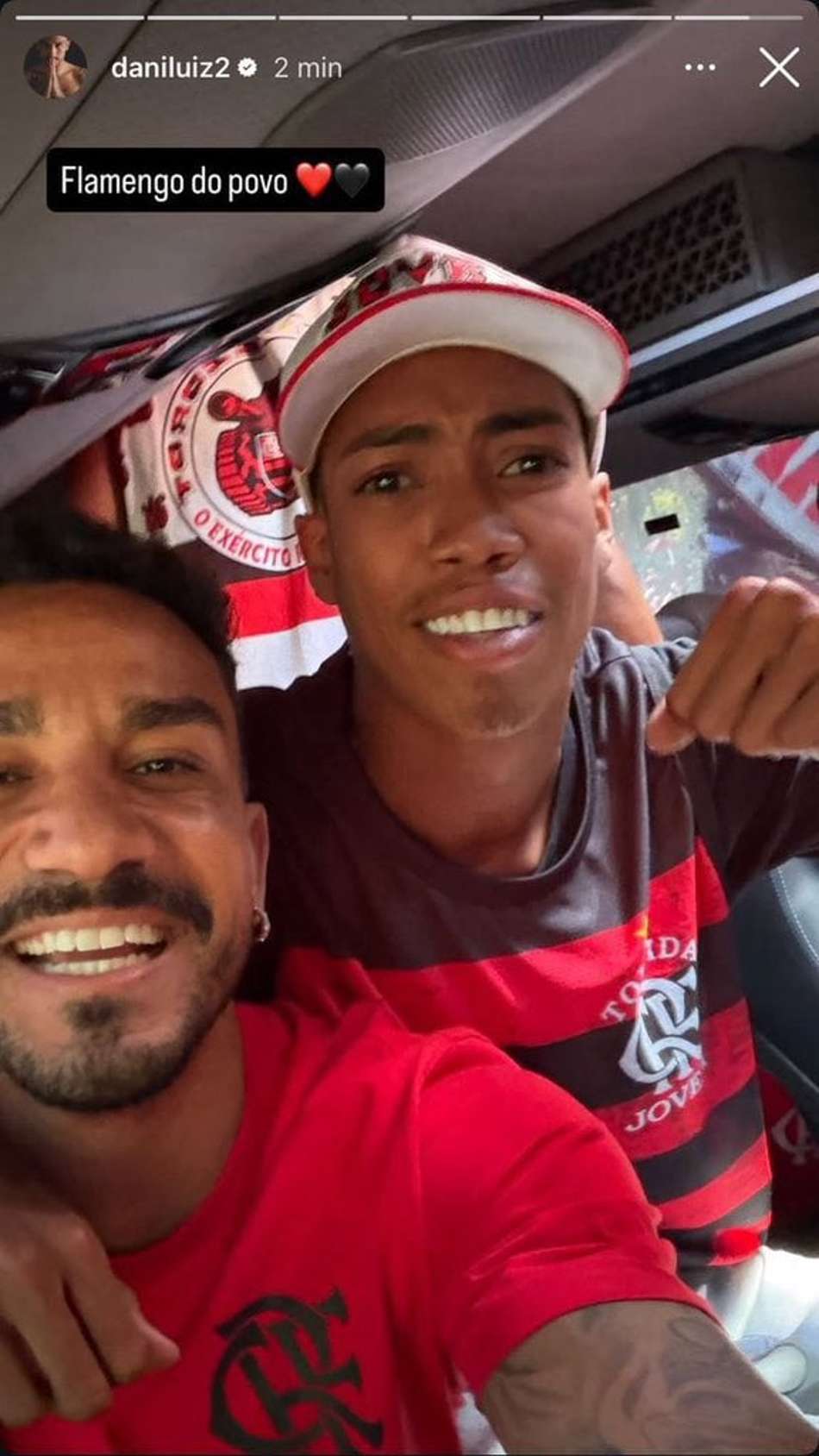 Danilo Flamengo AeroFla ônibus