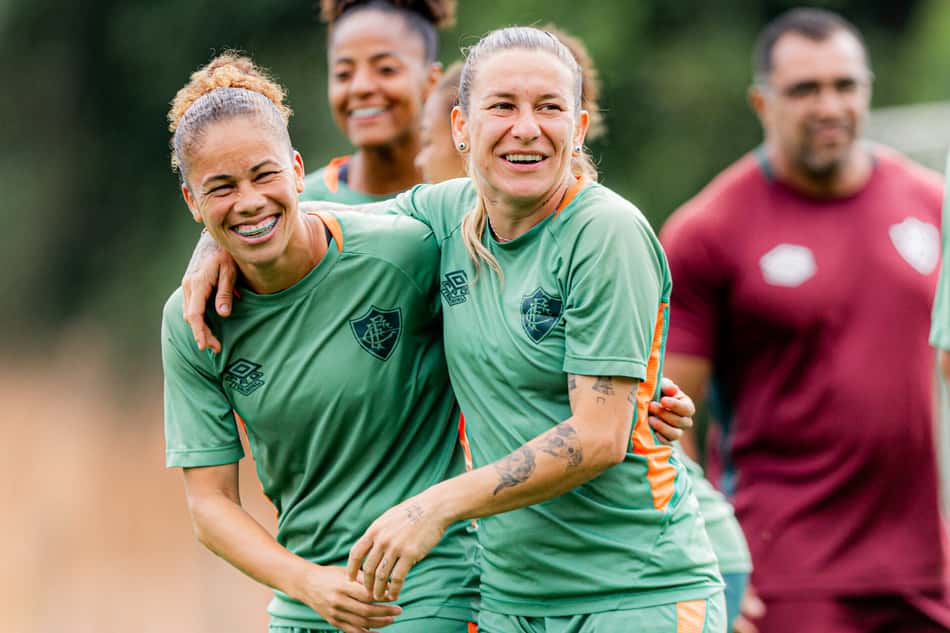 Jogadoras do Fluminense no último treino antes da final do Carioca Feminino