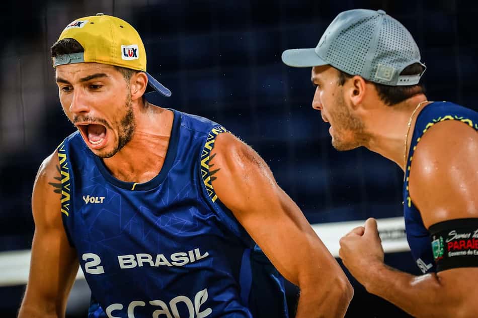 George e Saymon são eliminados no Mundial de Vôlei de Praia 2025 (Foto: Volleyball World)