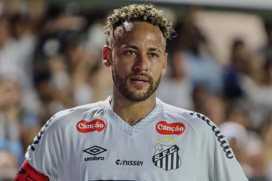 Neymar durante partida entre Santos e Palmeiras no Brasileirão (Foto: Raphael Campos Do Prado/Mochila Press/Gazeta Press)
