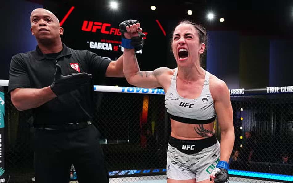 Norma Dumont venceu Ketlen Vieira no card preliminar do UFC Vegas 110 (Foto: Reprodução: Chris Unger / Zuffa LLC / UFC)