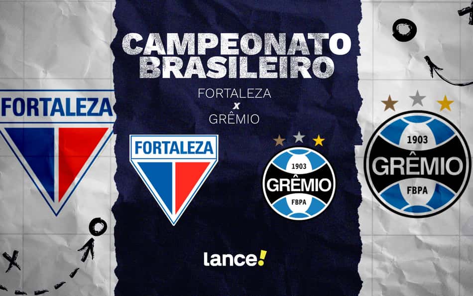 Fortaleza e Grêmio se enfrentam pelo Brasileirão (Foto: Arte/Lance!)