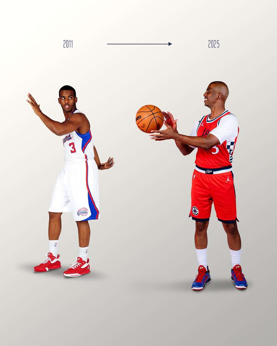 Chris Paul no Clippers (Foto: Reprodução / Instagram @laclippers)