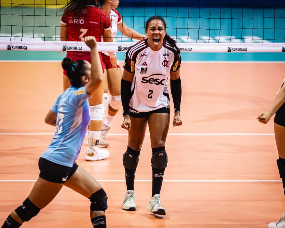 Simone Lee na partida contra o Tijuca Tênis Clube (Foto: Thiago Mendes / CBV)
