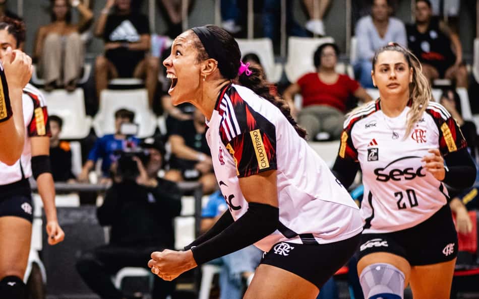 Simone Lee na partida contra o Tijuca Tênis Clube (Foto: Thiago Mendes / CBV)