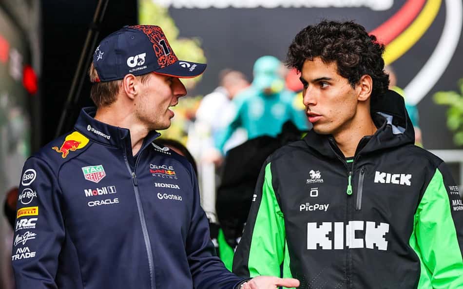 Bortoleto e Verstappen na F1 (Foto: Getty Images/ AFP)