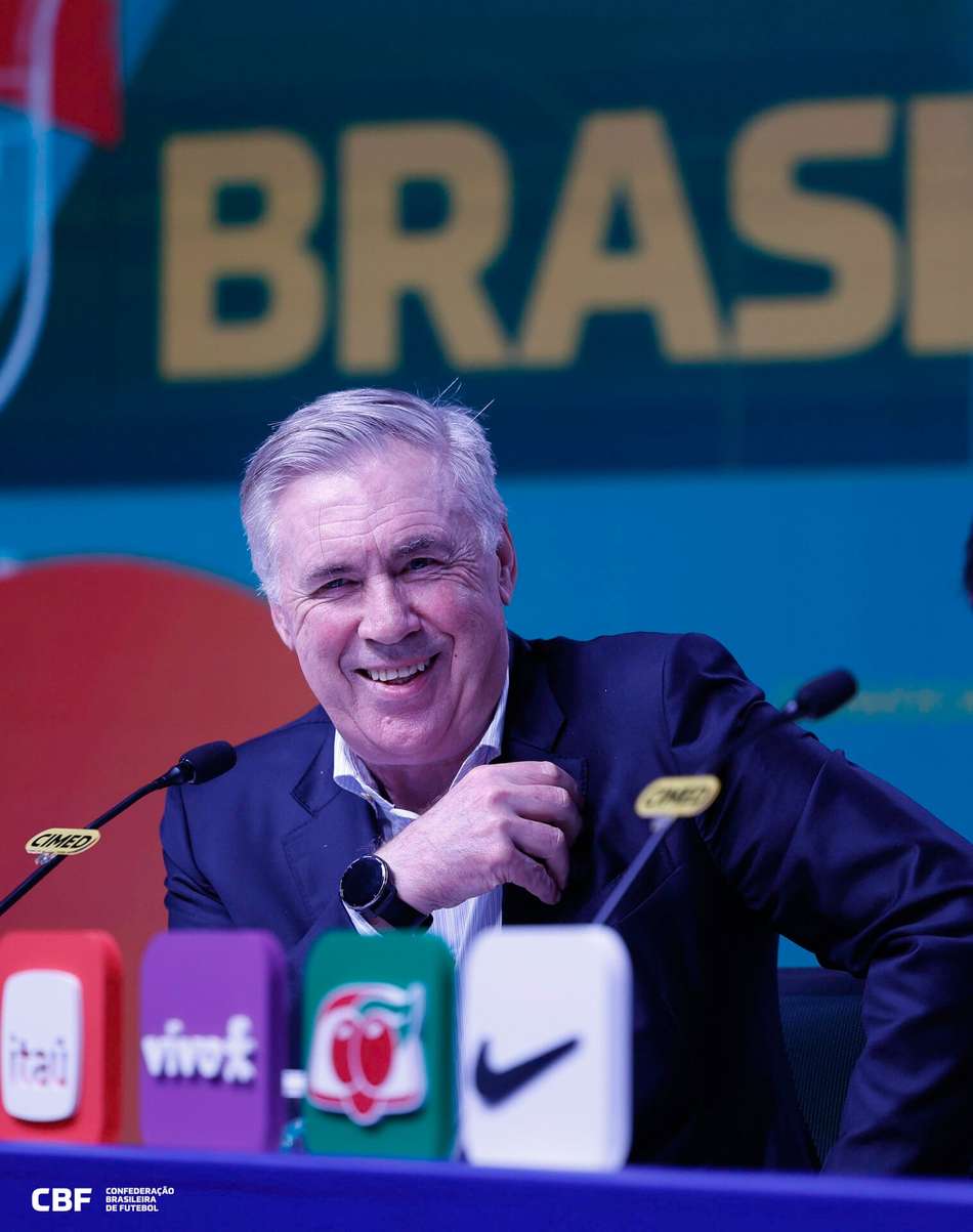 Carlo Ancelotti, técnico da Seleção Brasileira, convocou dois jogadores do Flamengo (Foto: Rafael Ribeiro/CBF)
