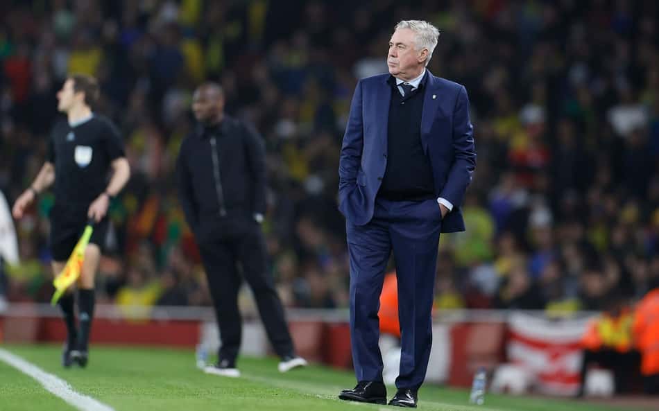 Carlo Ancelotti, técnico da Seleção Brasileira, durante Brasil x Senegal