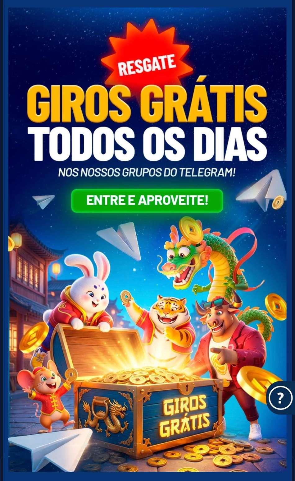 Captura de tela da promoção da Galera Bet que dá giros grátis todos os dias.