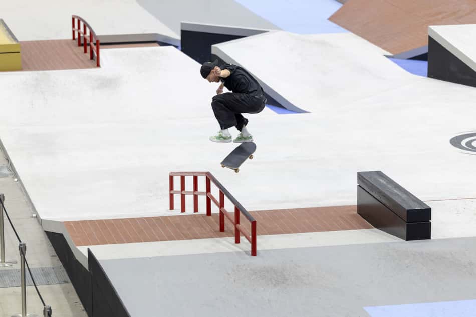 Giovanni Viana durante a Copa do Mundo de Skate Street no Japão (Foto: Julio Detefom/ CBSk)