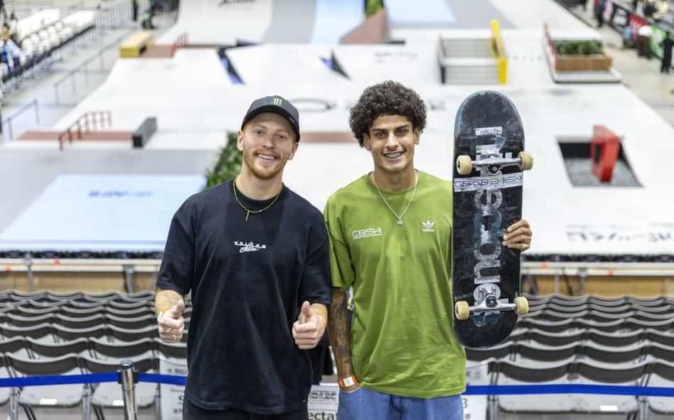 Os brasileiros Giovanni Viana e Wallace Gabriel são finalistas da Copa do Mundo de Skate Street
