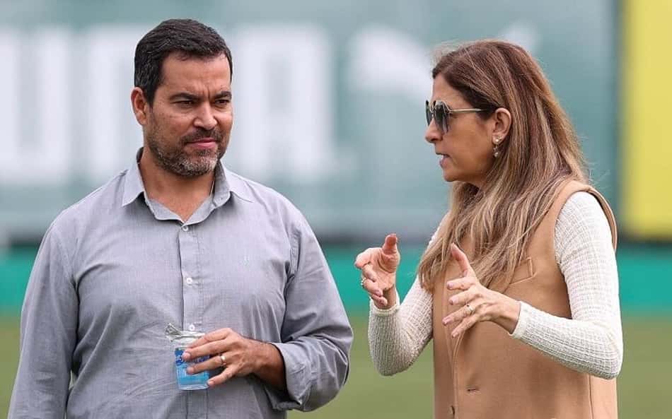 João Paulo Sampaio e Leila Pereira - Treino Palmeiras