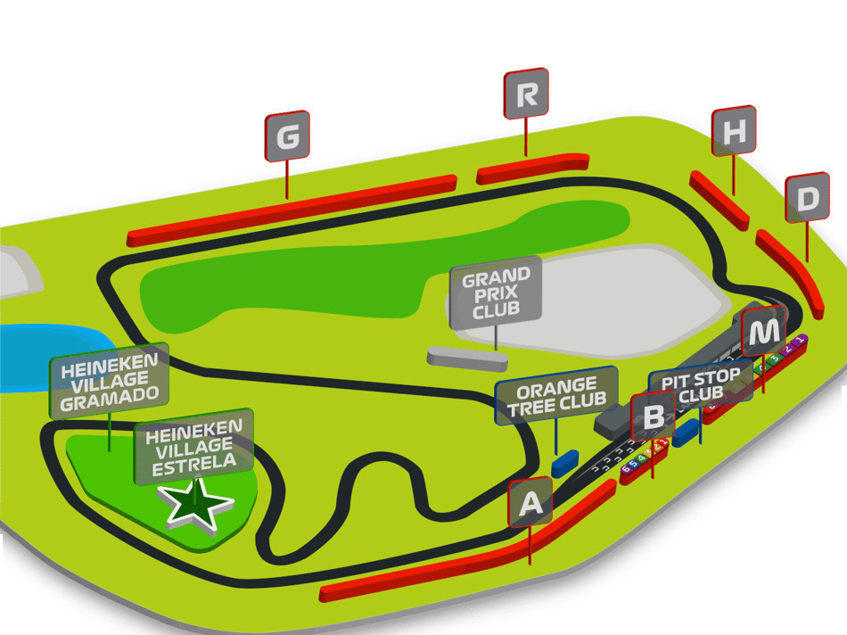 Mapa dos setores do GP de São Paulo de F1, no Brasil (Foto: Reprodução / Eventim)