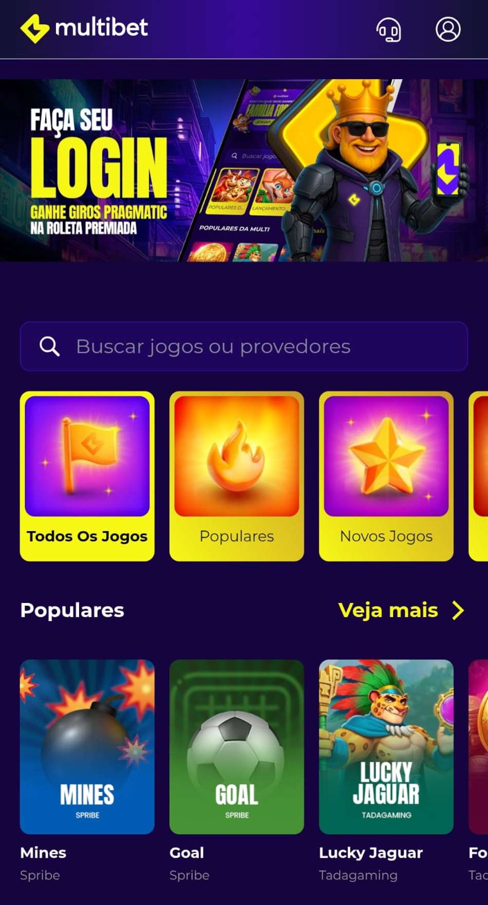 Captura de tela da página início da bet autorizada Multibet.