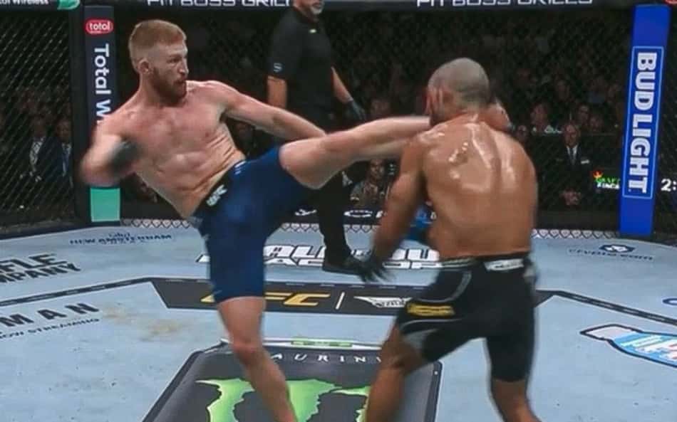 Rodolfo Vieira é nocauteado por Bo Nickal no UFC 322 (Foto: Reprodução/UFC)