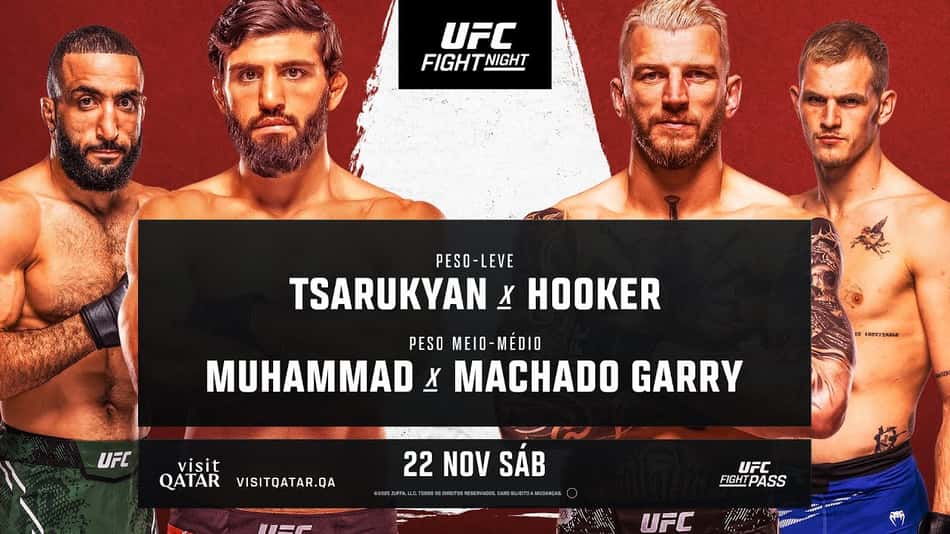 Post oficial para a luta principal do UFC Qatar (Foto: Divulgação/UFC)