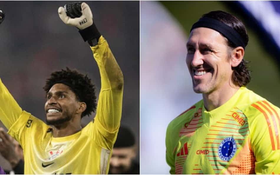 Hugo Souza e Cássio (Foto: Reprodução/Lucas Bubols/Cruzeiro)