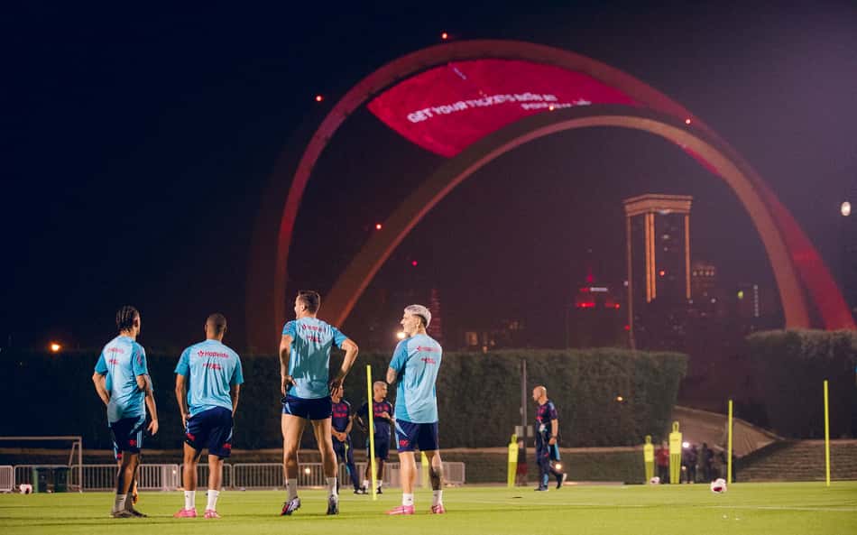 Jogadores do Flamengo se preparam para a estreia no Mundial (Foto: Divulgação/Flamengo)