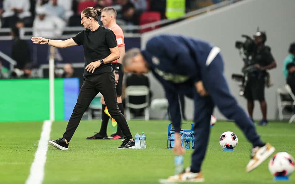 Filipe Luís durante PSG x Flamengo (Foto: Adriano Fontes/Flamengo)