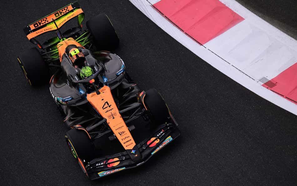 Lando Norris no GP de Abu Dhabi (Foto: Giuseppe CACACE / AFP)