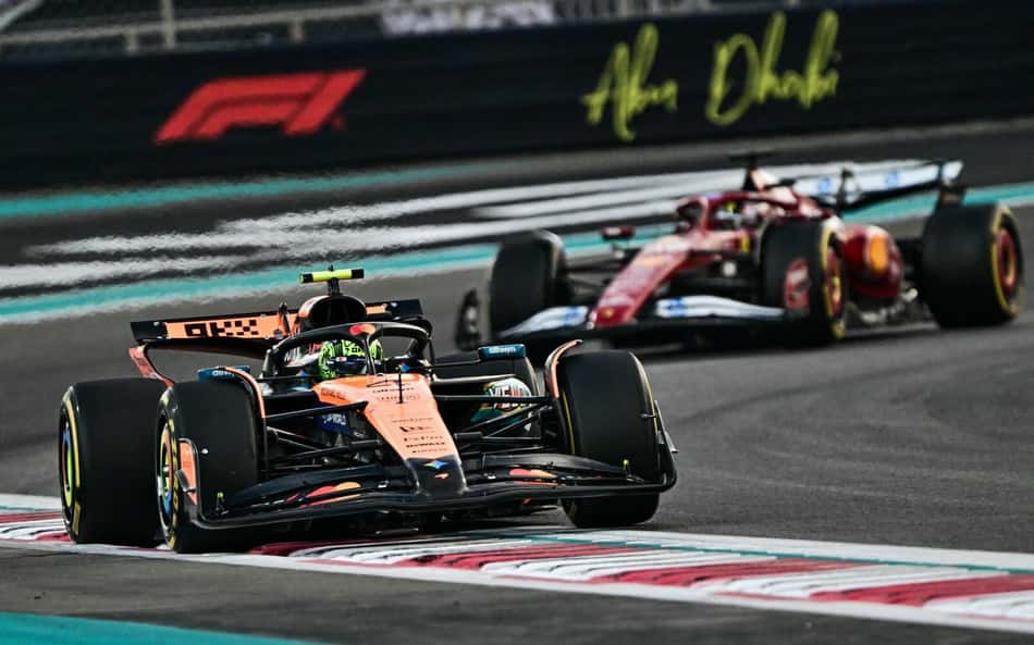 Lando Norris no GP de Abu Dhabi de F1, onde conquistou o título (Foto: Giuseppe CACACE / AFP)