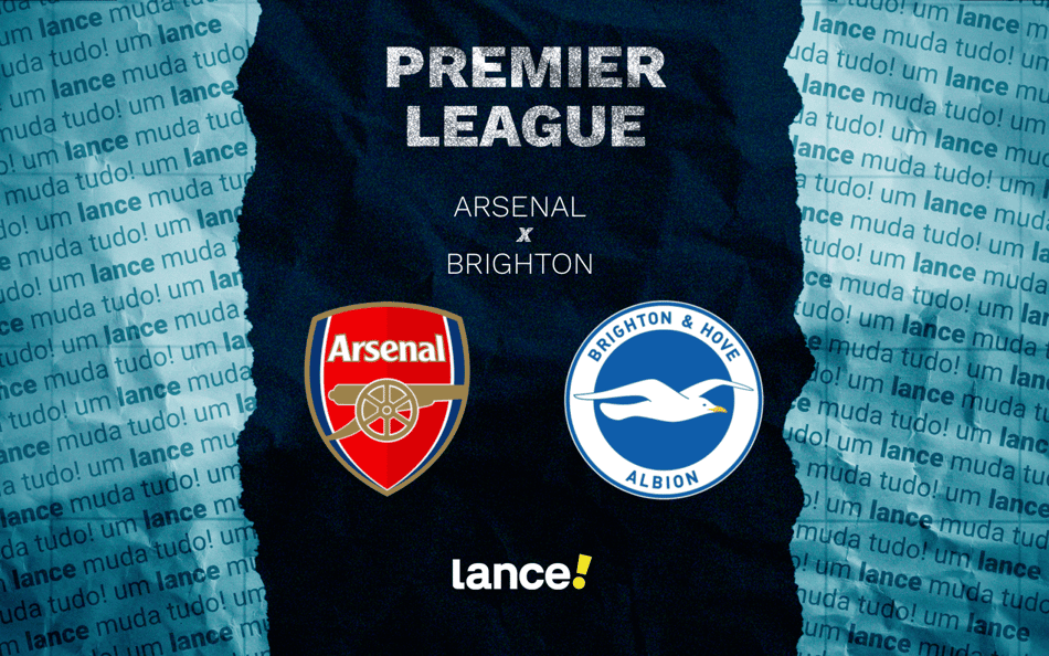 Arsenal e Brighton se enfrentam neste sábado (27), pela 18ª rodada da Premier League (Foto: Arte/Lance!)