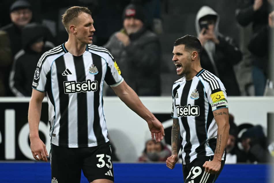 O Newcastle, do brasileiro Bruno Guimarães, joga na Champions League contra o Bayer Leverkusen (Foto: Paul Ellis/AFP)