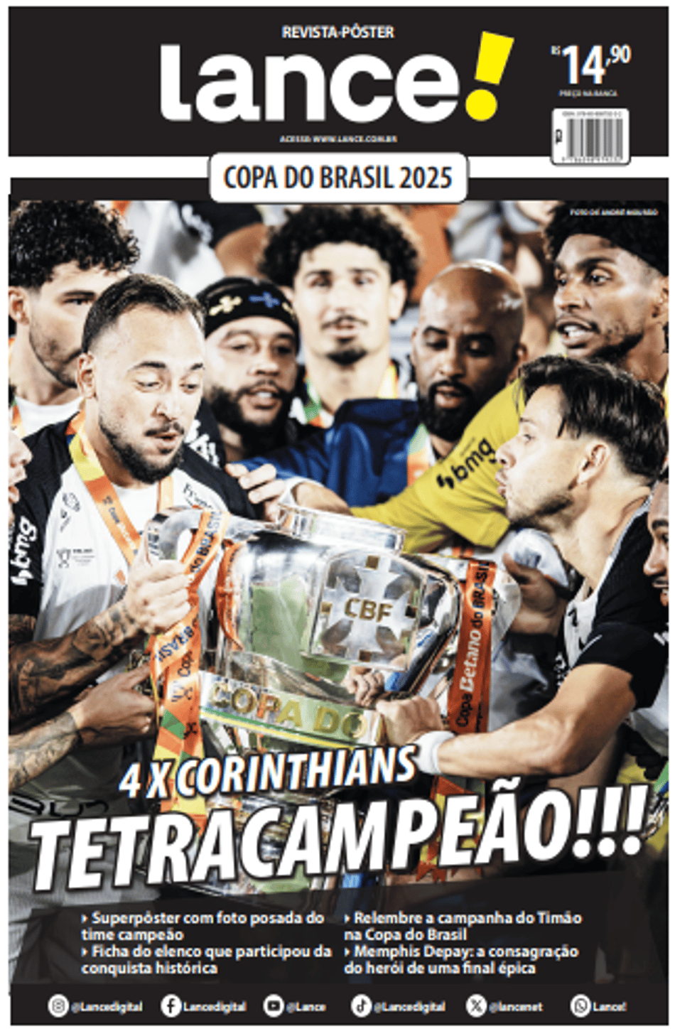 Pôster Corinthians: edição histórica do Lance nas bancas (Foto: Reprodução)