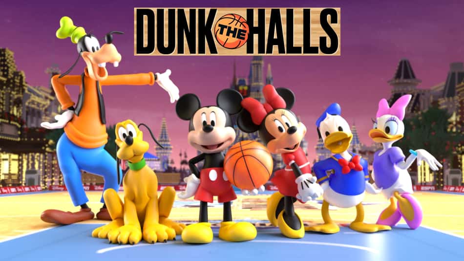 "Dunk the halls" animação especial da ESPN para a rodada de Natal da NBA (Foto: Divulgação/Redes Sociais)
