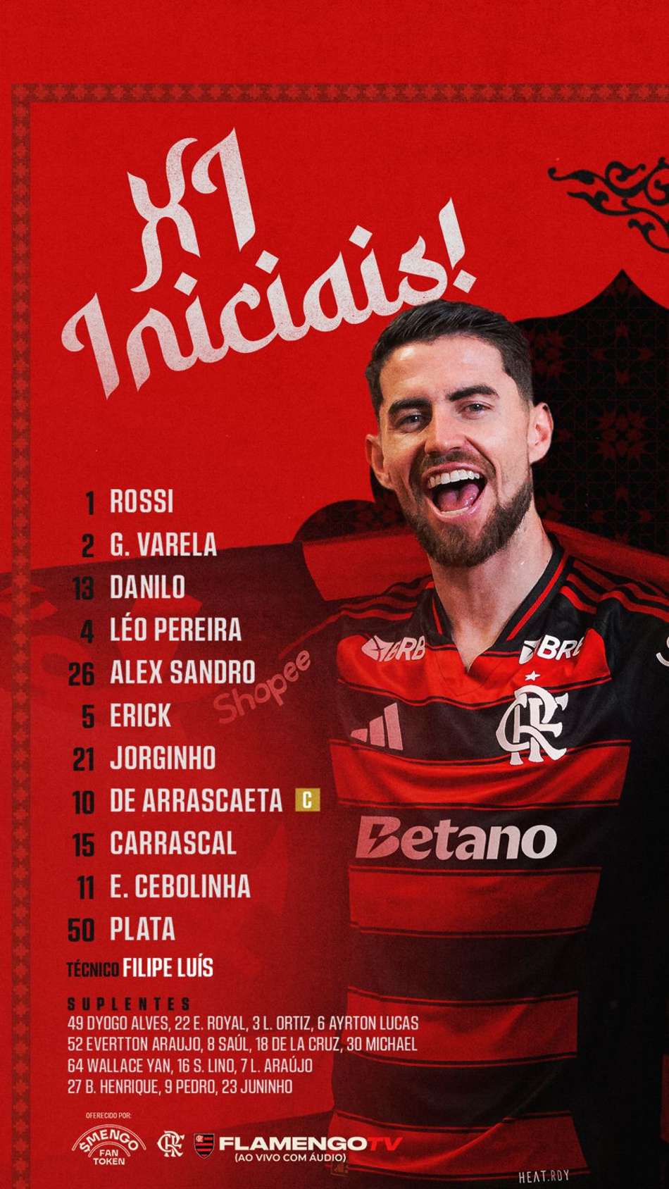 Escalação Flamengo Pyramids