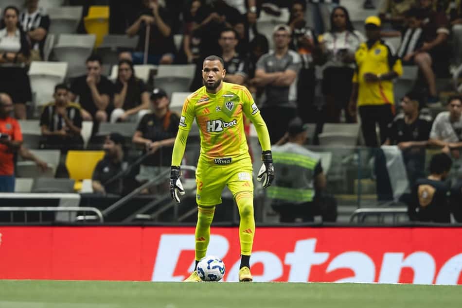 Éverson em Atlético x Palmeiras (Foto: Pedro Souza / Atlético)