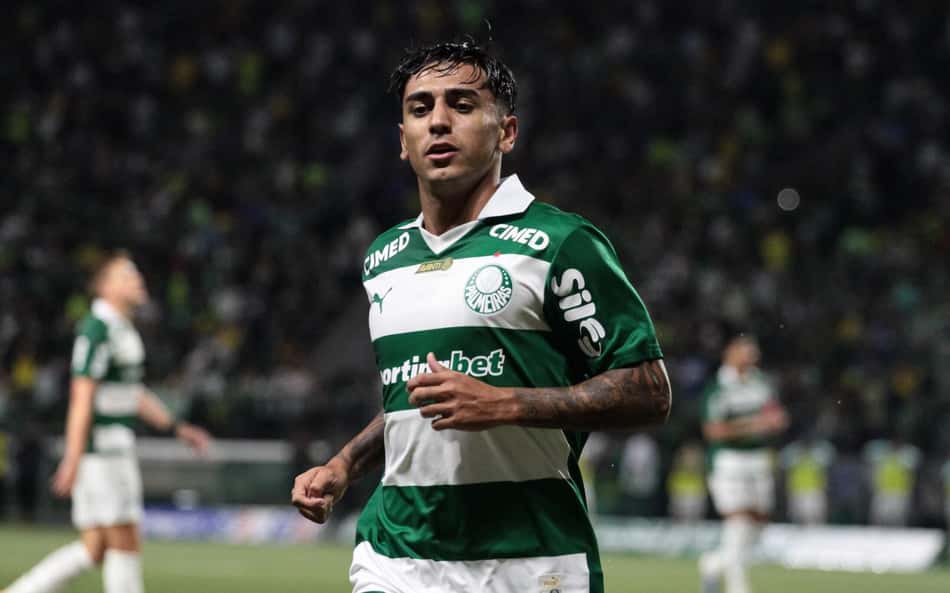 Facundo Torres, durante partida entre Palmeiras e Vitoria